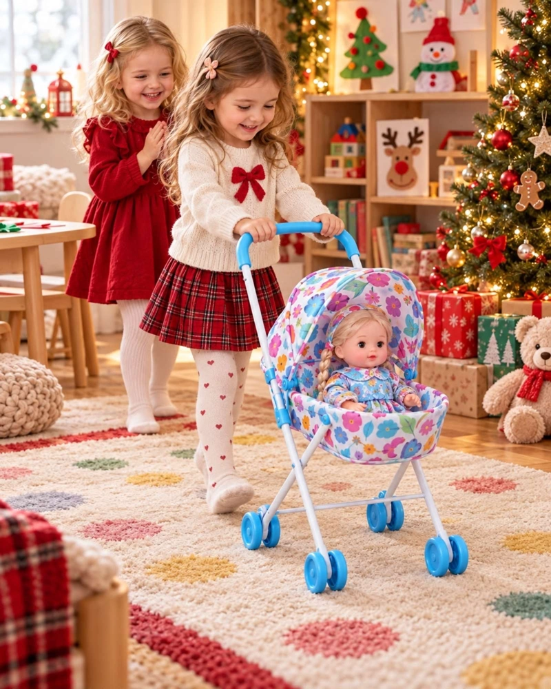 MUÑECA BEBE INTERACTIVA 35.5 CM CON COCHECITO Y ACCESORIOS - 3