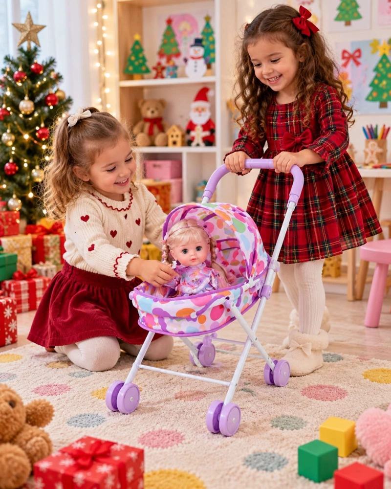 MUÑECA BEBE INTERACTIVA 35.5 CM CON COCHECITO Y ACCESORIOS - 5