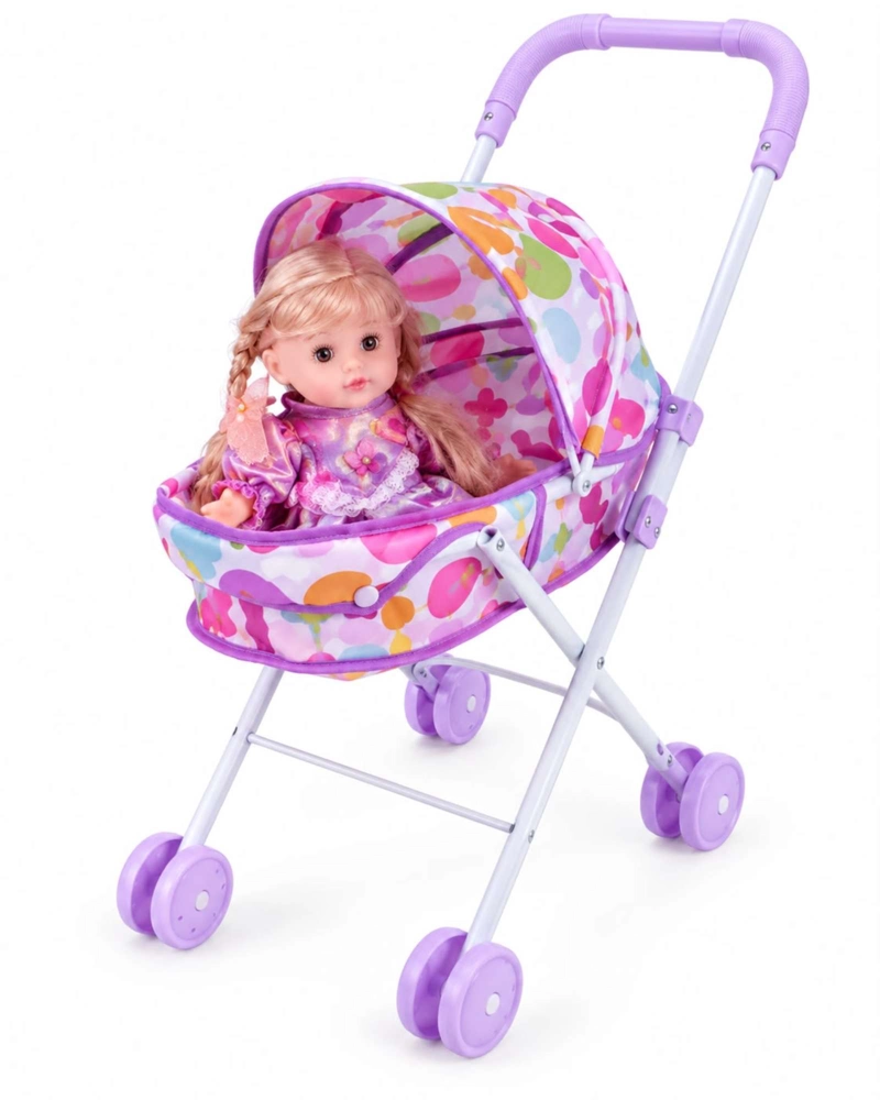 MUÑECA BEBE INTERACTIVA 35.5 CM CON COCHECITO Y ACCESORIOS - 6