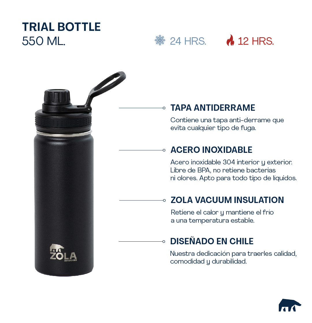 BOTELLA ZOLA OUTDOORS 550ML TÉRMICA - 3
