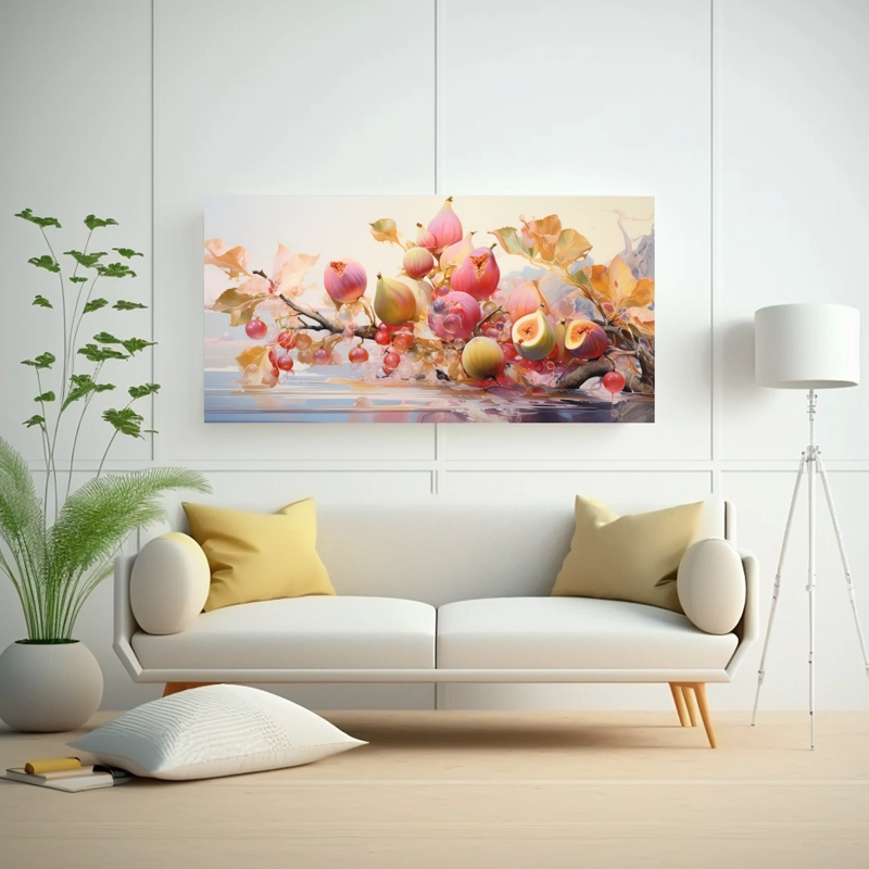 PINTURA ABSTRACTA EN LIENZO DE TELA, INSPIRACIÓN EN ÁRBOL DE HIGO ...