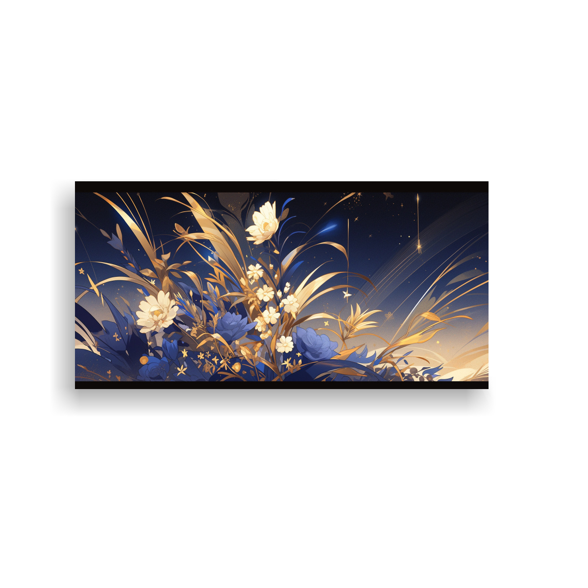 PINTURAS DECORATIVAS EN BASTIDOR CON FINAS LÍNEAS DE EXPRESIVIDAD Y ATMÓSFERA NEONOIR EN 60X30CM - 1