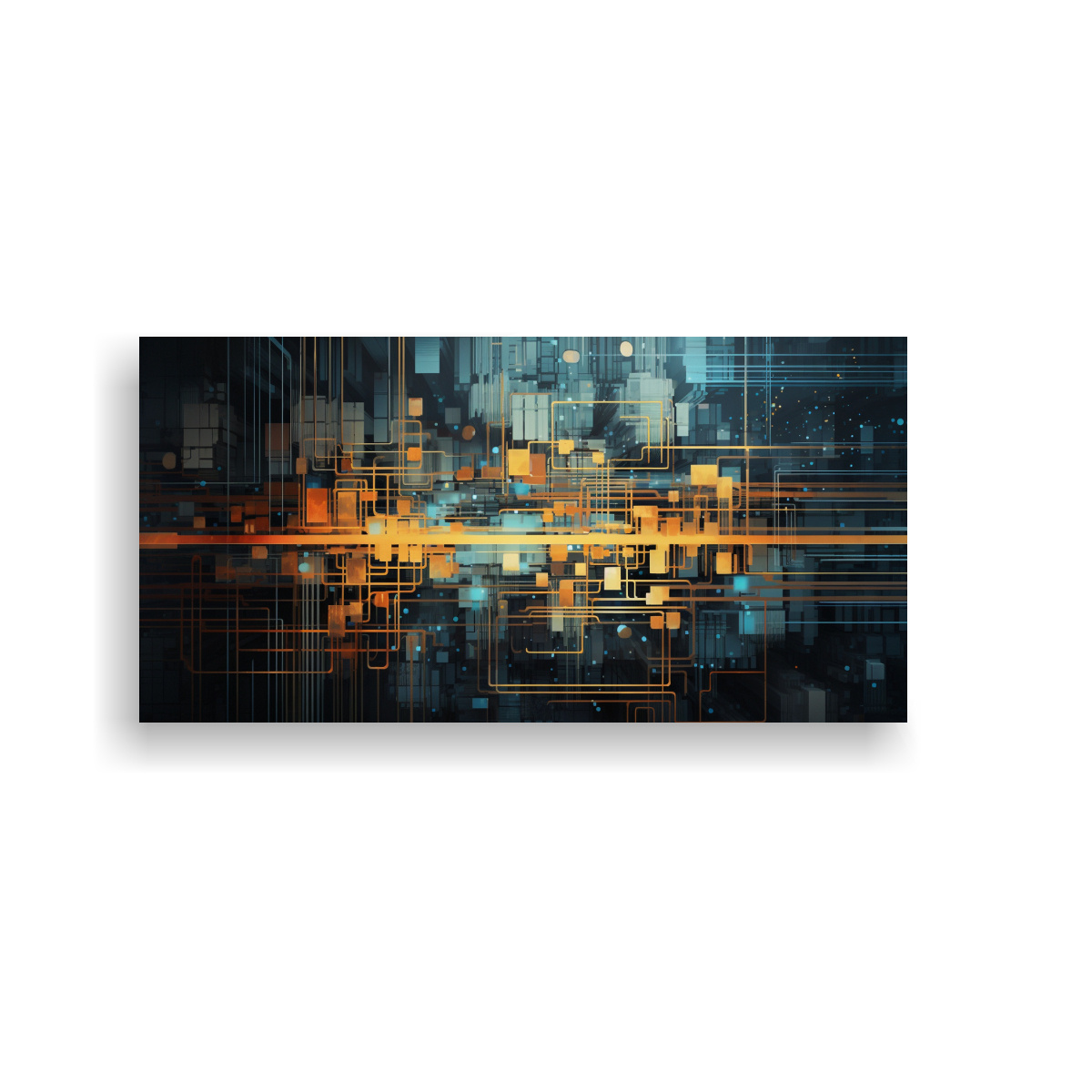 PINTURAS DECORATIVAS DE ARTE DIBUJO: FUSIÓN DE PATRONES ABSTRACTOS Y TECNOLOGÍA CON IMPA 60X30CM - 1