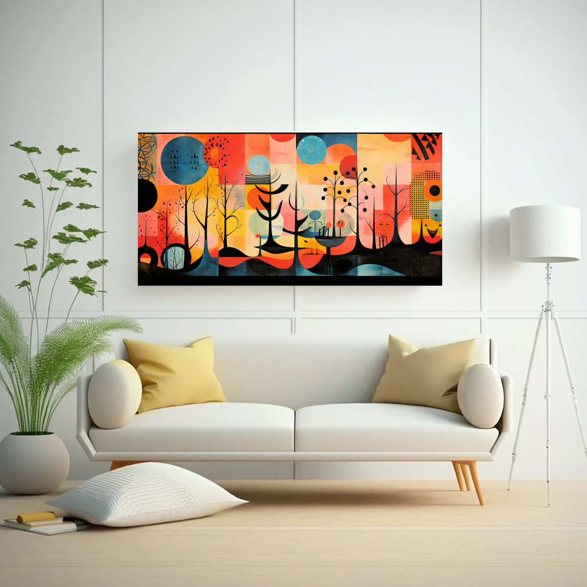ARTE VANGUARDIA CALIDEZ: OBRAS DE ARTE DE MARIMEKKO Y PAUL KLEE 100X50CM - 2