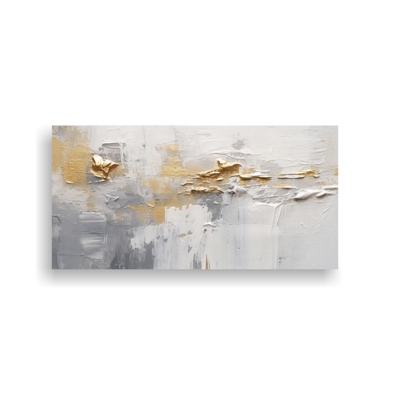 PINTURA AL ÓLEO MINIMALISTA MONOCROMÁTICA CON TEXTURA EN LIENZO 40X20CM - 1