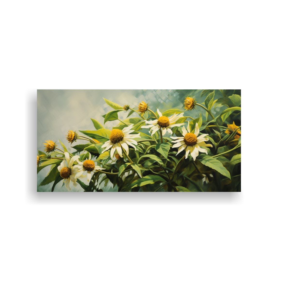 Ripley - ARTE DE PARED DIBUJO FLORES ALCACHOFA DE JERUSALÉN 60X30CM