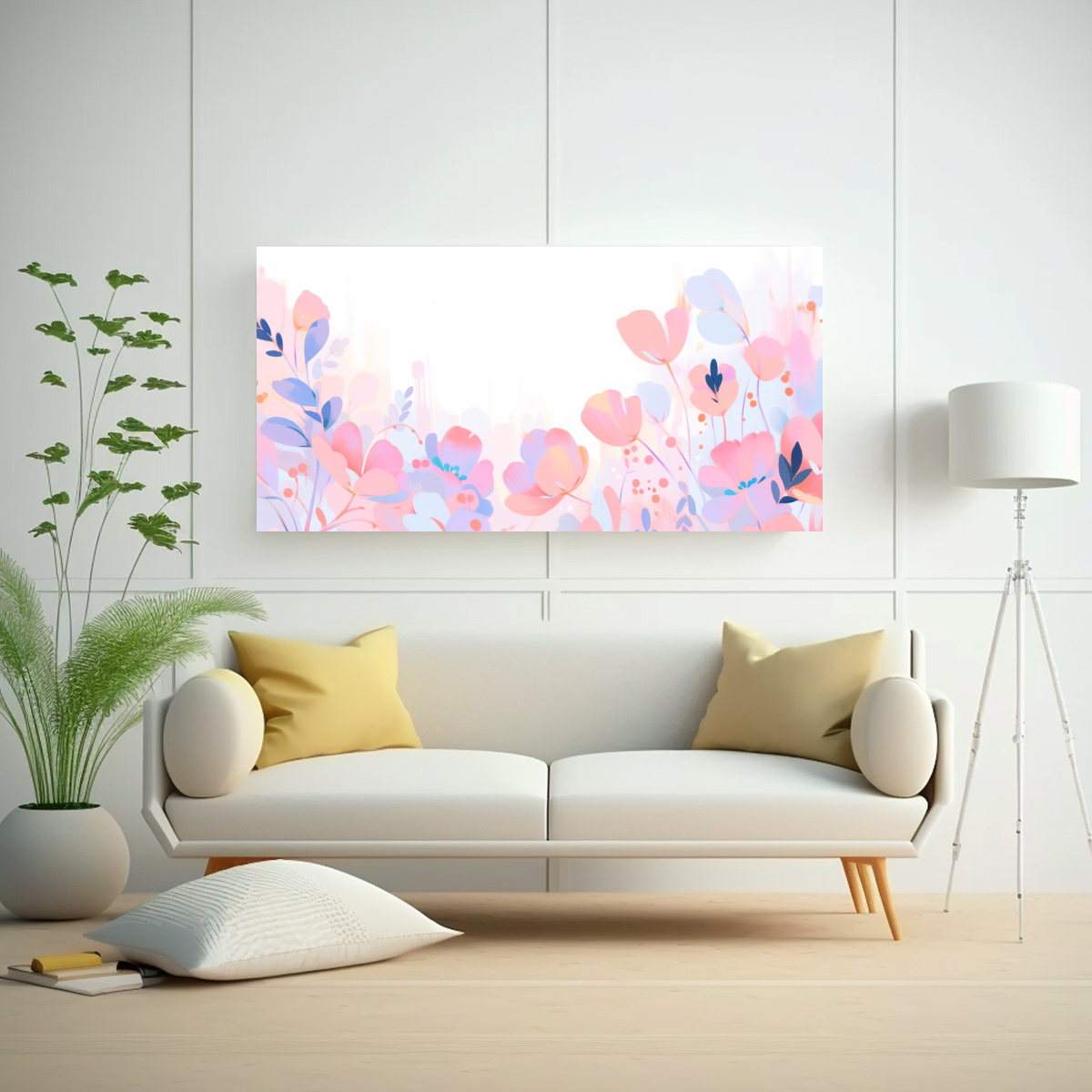 PINTURAS DECORATIVAS DE ESTILO MEDIO CON TONOS POP ART PASTEL Y AMBIENTE NEONOIR 160X80CM - 2
