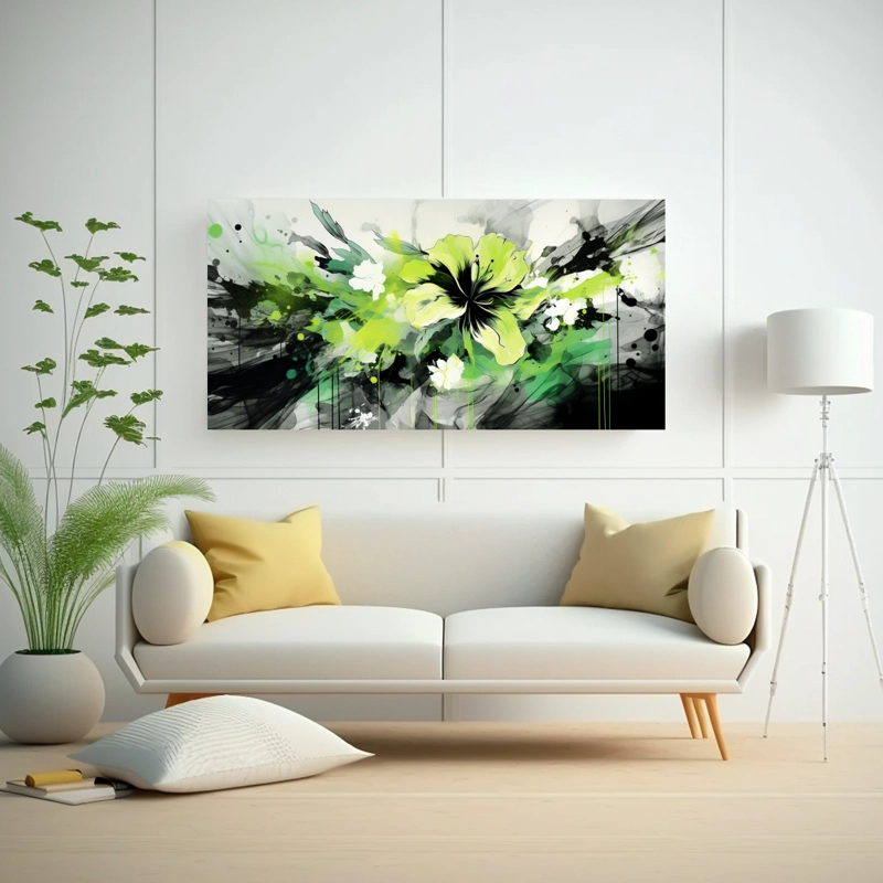 CUADRO DECORATIVO ESTILO LIENZO VINTAGE CON ELEGANTE ATMÓSFERA NEONOIR 120X60CM - 2