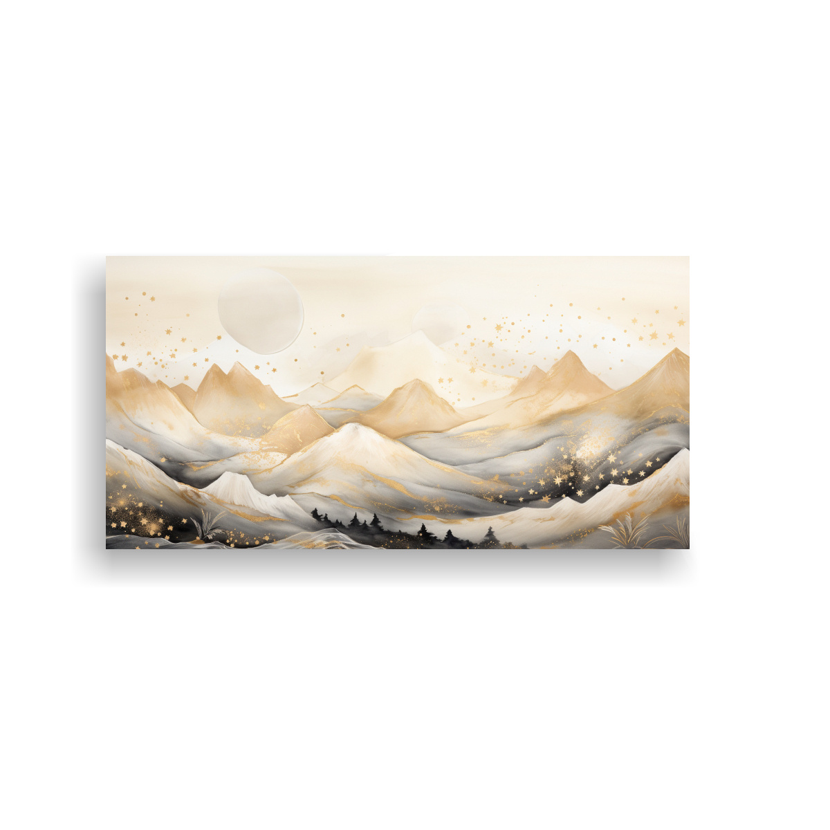ARTE DE PARED MODERNO PAISAJE MONTAÑOSO CON ESTILO ELEGANTE 40X20CM - 1