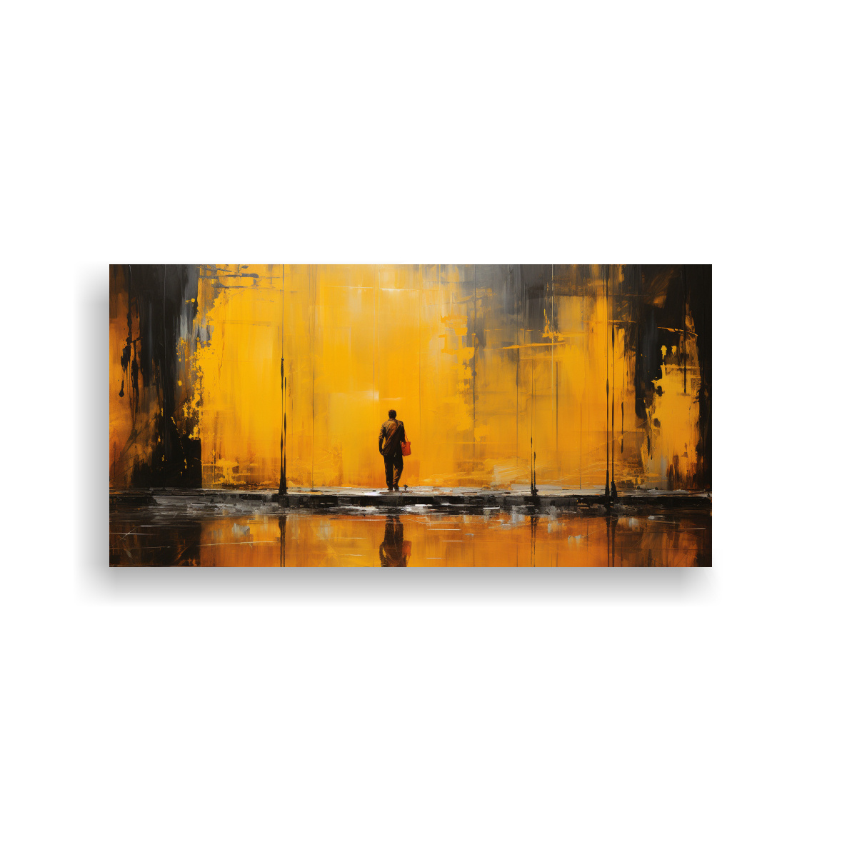 PINTURAS EN BASTIDOR ESTILO MODERNO TELA FRANKLIN SELVA SAVANNAH 2003 120X60CM - 1