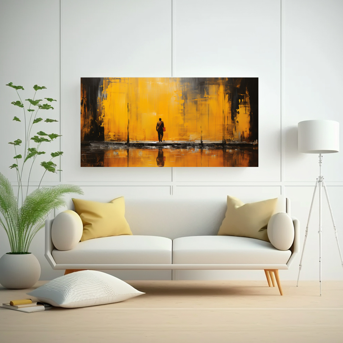 PINTURAS EN BASTIDOR ESTILO MODERNO TELA FRANKLIN SELVA SAVANNAH 2003 120X60CM - 2