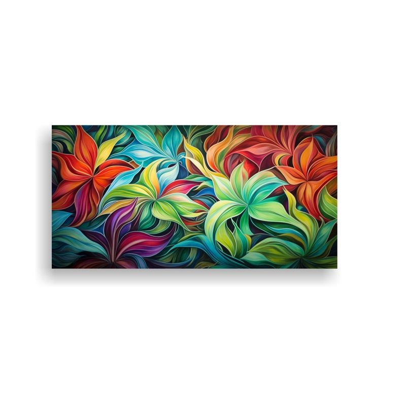 CUADROS DECORATIVOS DE VANGUARDIA BELLEZA CON REMOLINOS ABSTRACTOS EN COLORES VIBRANTES Y  60X30CM - 1