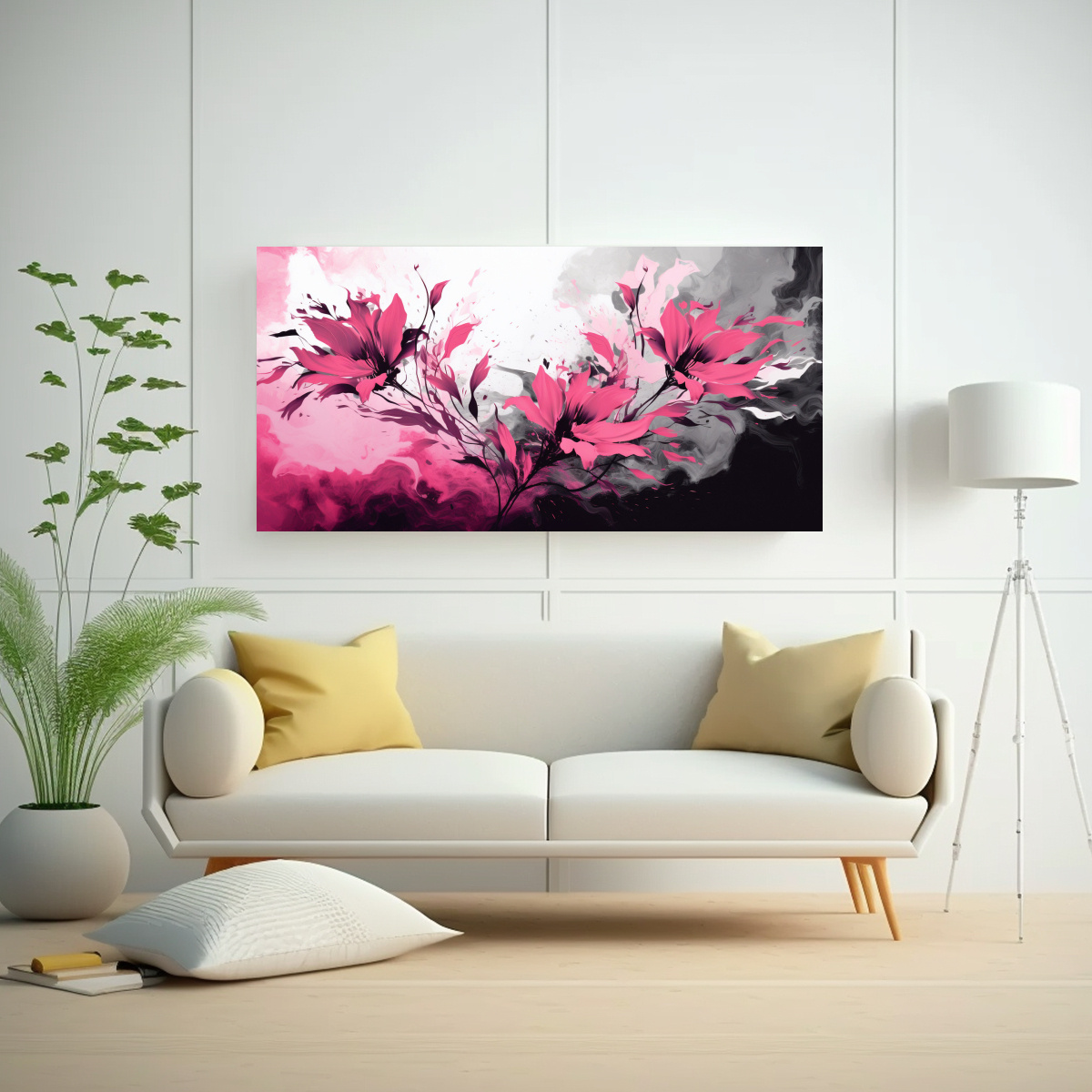 PINTURA DECORATIVA ESTILO MEDIO, INSPIRACIÓN NEONOIR 100X50CM - 2