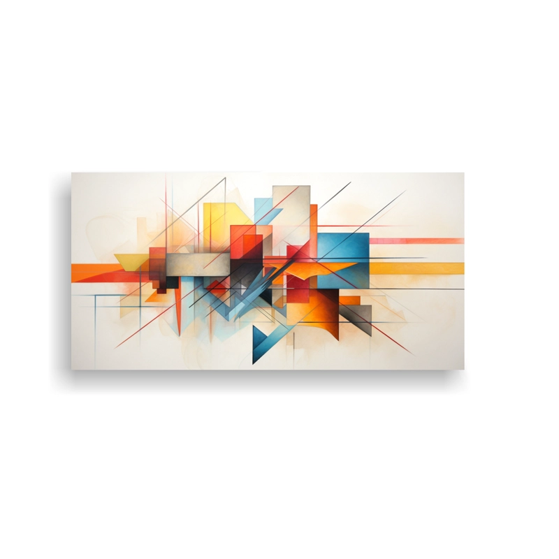 CUADROS MODERNOS GEOMÉTRICOS ABSTRACTOS PARA DECORACIÓN 40X20CM - 1
