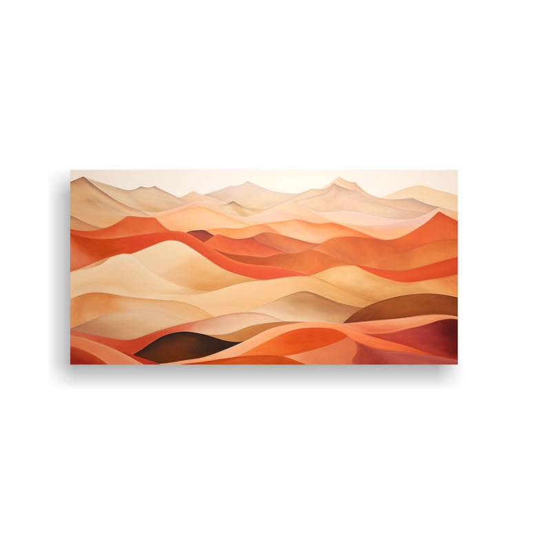 PAISAJE DESIERTO SERENO EN CUADRO HORIZONTAL 40X20CM - 1