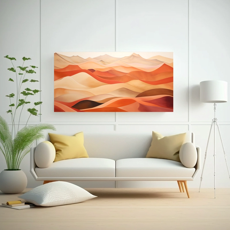 PAISAJE DESIERTO SERENO EN CUADRO HORIZONTAL 40X20CM - 2
