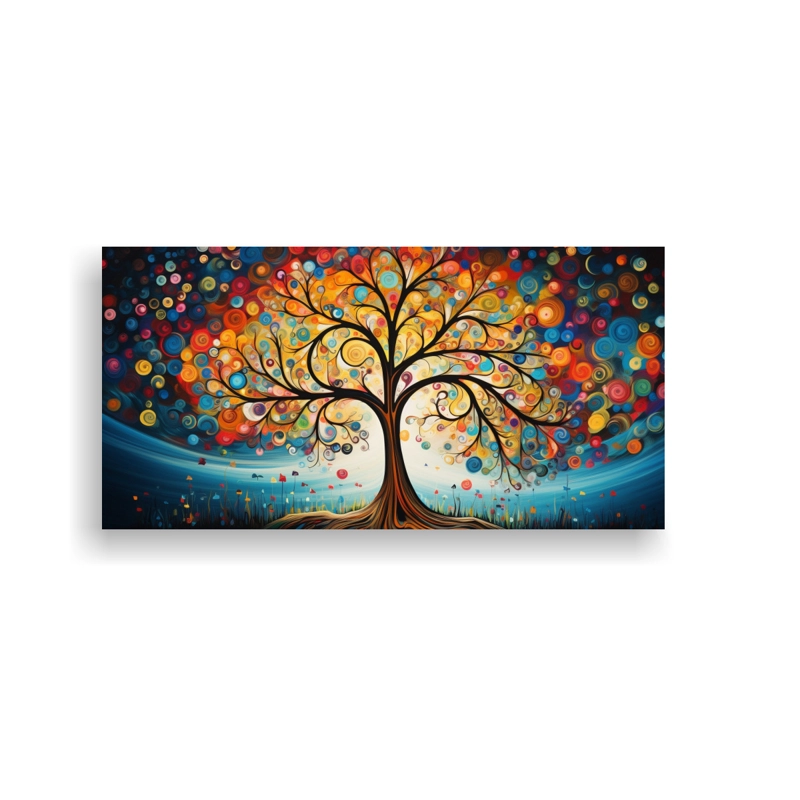 CUADRO DECORATIVO EXPRESIÓN PERSONALIDAD ÁRBOL ABSTRACTO 60X30CM - 1