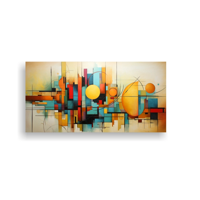 CUADROS ÉTNICOS ABSTRACTOS PARA EXPOSICIÓN DE ABSTRACCIÓN 160X80CM - 1