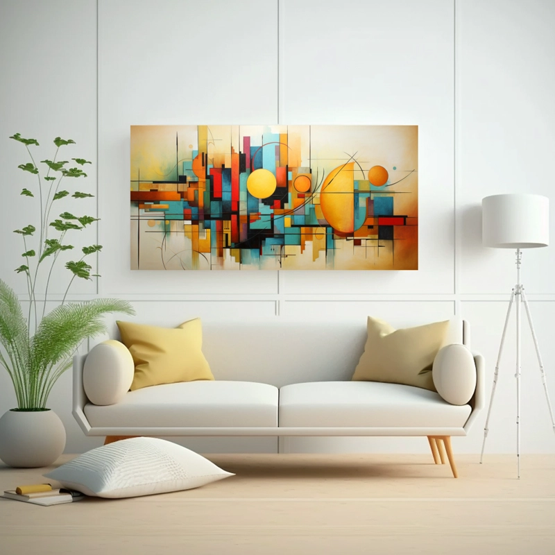 CUADROS ÉTNICOS ABSTRACTOS PARA EXPOSICIÓN DE ABSTRACCIÓN 160X80CM - 2