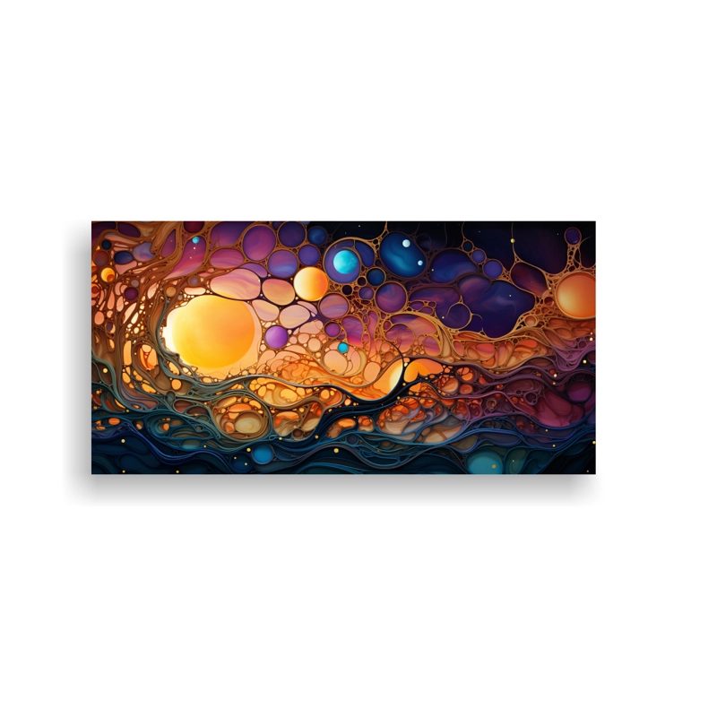 PINTURA ABSTRACTA DEEP DREAM CON CONTRASTES PARA DECORACIÓN 60X30CM - 1