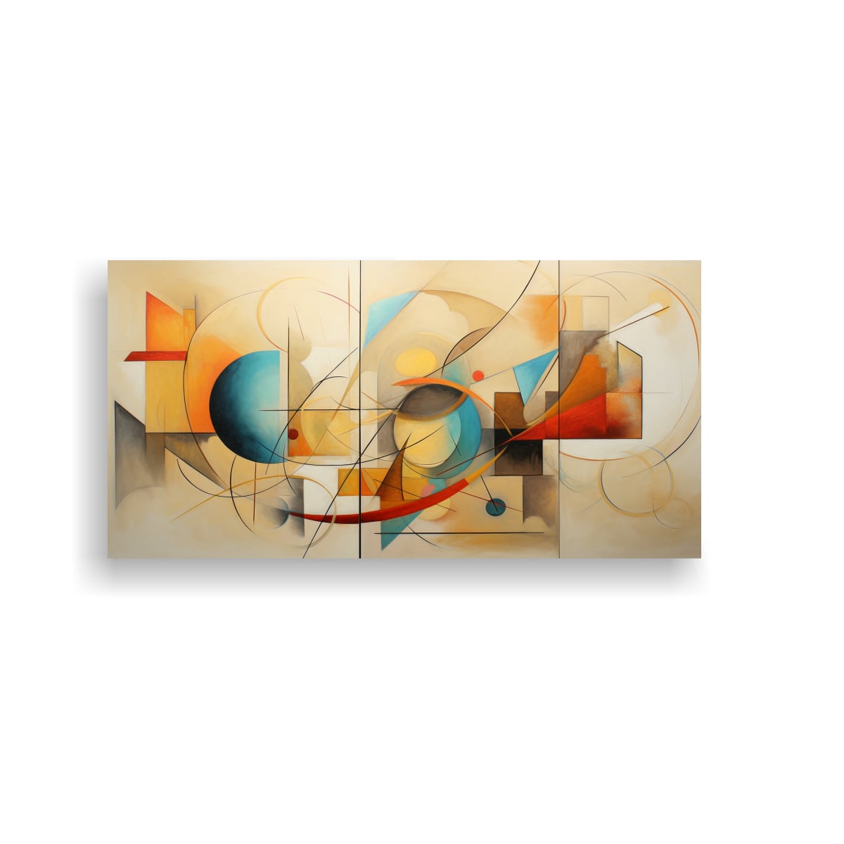 PINTURAS ABSTRACTAS GRAN FORMATO MOVIMIENTO MINIMALISTA 60X30CM - 1