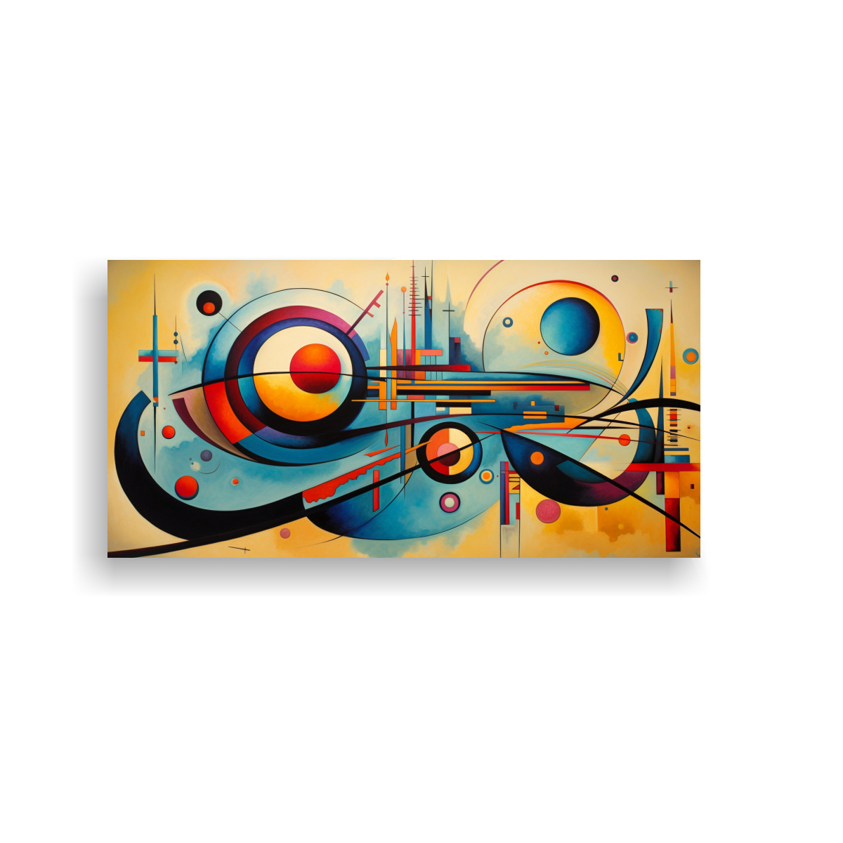PINTURAS DECORATIVAS ESTILO KANDINSKY: BELLEZA NATURAL Y MODERNA 120X60CM - 1