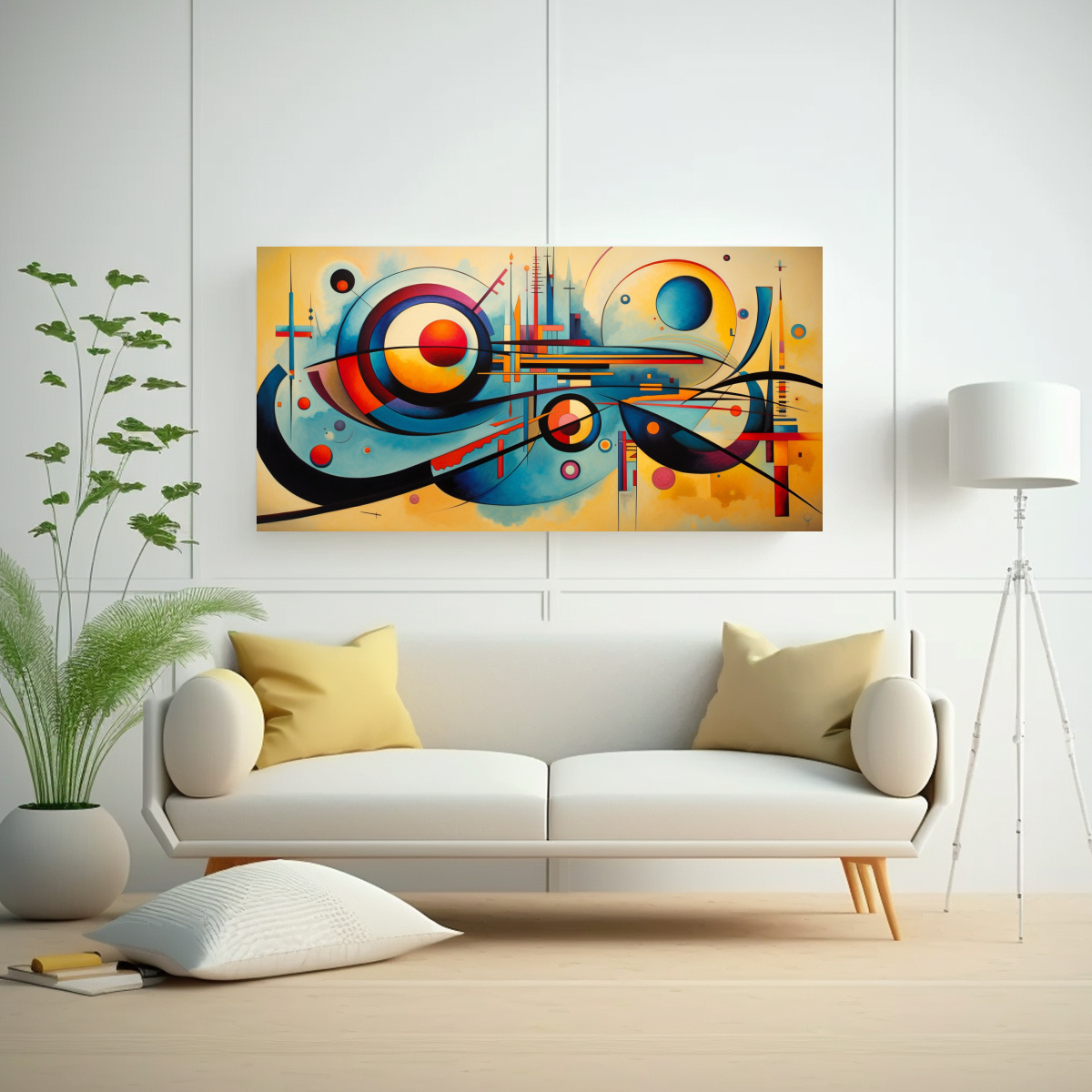 PINTURAS DECORATIVAS ESTILO KANDINSKY: BELLEZA NATURAL Y MODERNA 120X60CM - 2