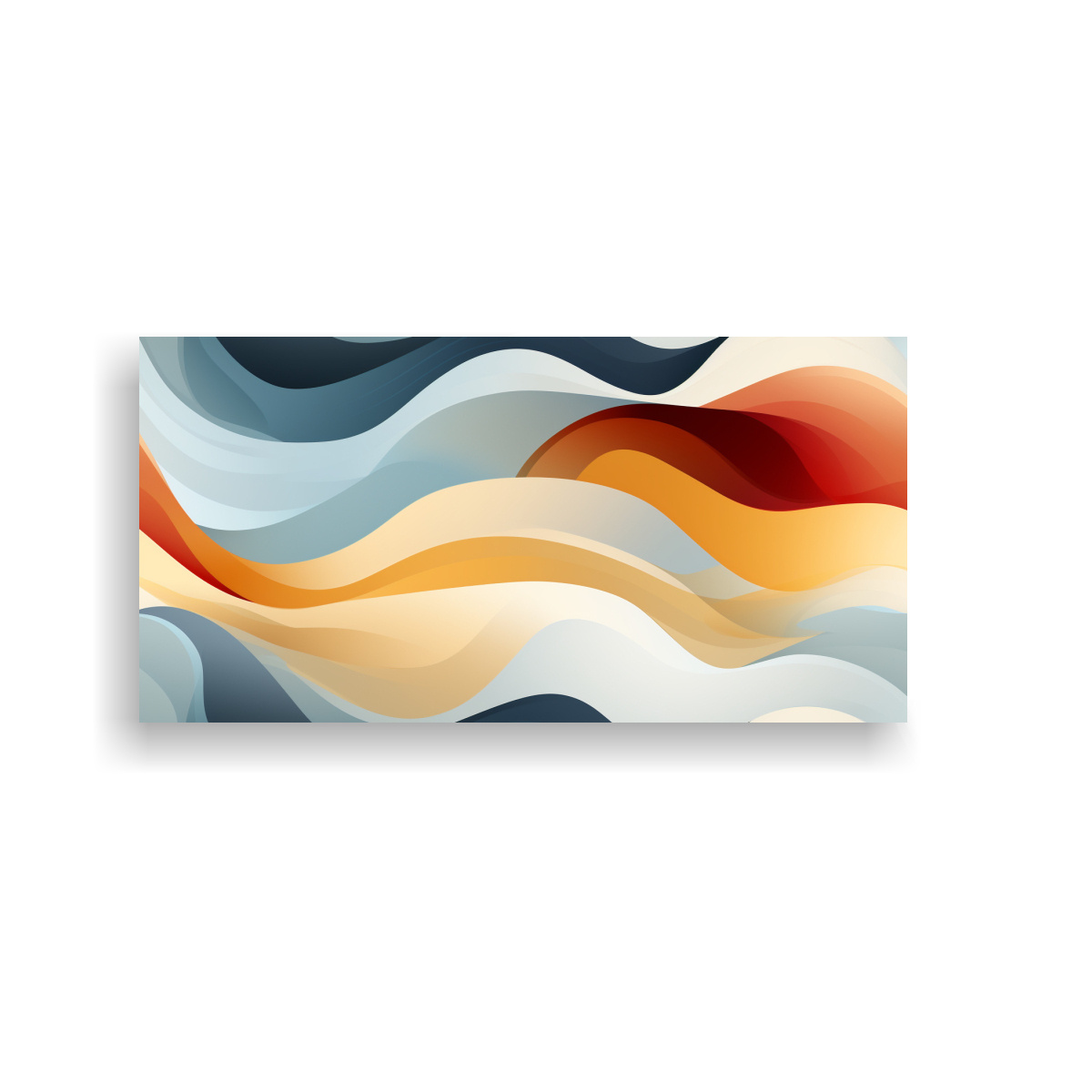 PINTURAS DECORATIVAS CON FORMAS ABSTRACTAS Y PALETA DE COLORES SUAVES 120X60CM - 1