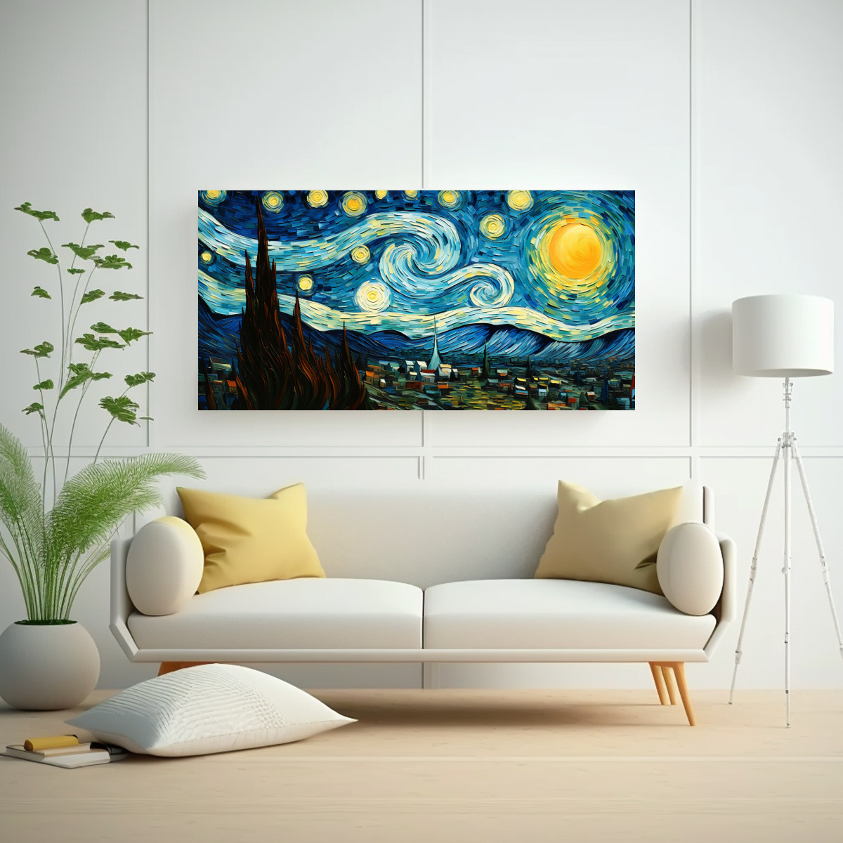 PINTURAS ABSTRACTAS DE VAN GOGH: COMPOSICIÓN DINÁMICA EN FORMA 40X20CM - 2