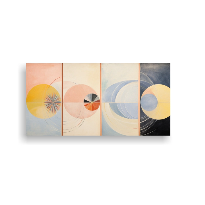 CUADROS LIENZO DINÁMICO DISEÑO HILMA AF KLINT 80X40CM - 1