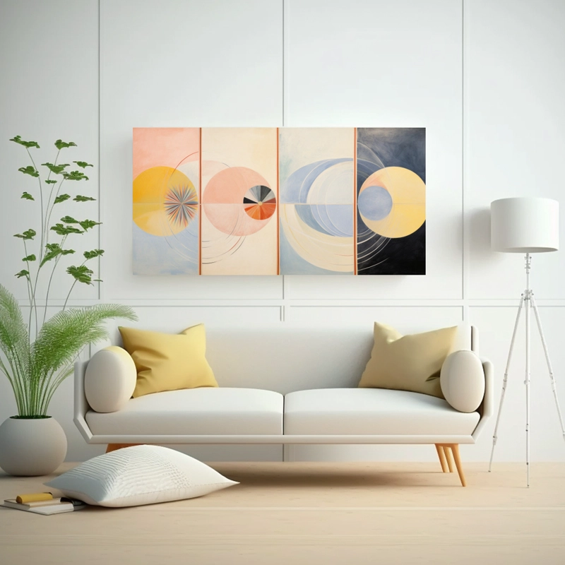 CUADROS LIENZO DINÁMICO DISEÑO HILMA AF KLINT 80X40CM - 2