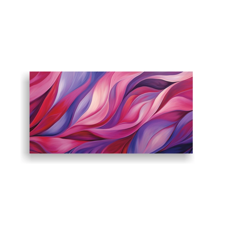 CUADROS DECORATIVOS CON PATRONES ABSTRACTOS GIRATORIOS EN LLAMATIVOS TONOS DE ROSA 80X40CM - 1
