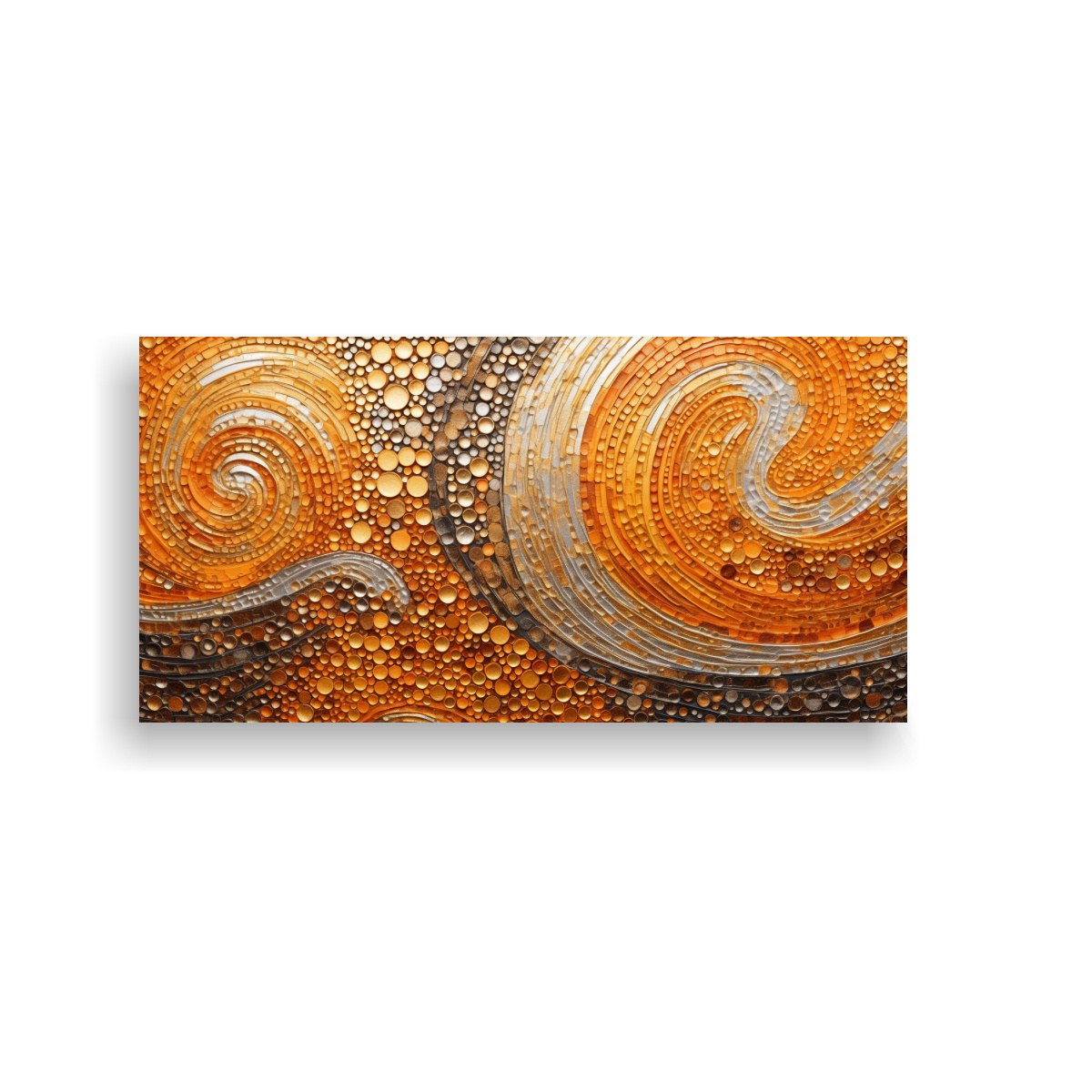 PINTURAS DE DECORACIÓN DE ARTE CUADRO PARA SALA ESTILO PUNTILLISMO LUMINOSO DE LÍQUIDOS. 60X30CM - 1