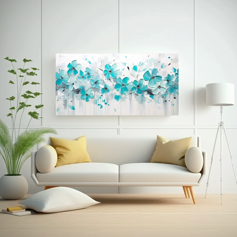 CUADRO IMAGEN BELLEZA NATURAL PINTURA ACRÍLICA EN BLANCO 100X50CM - 2