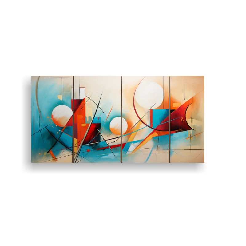 CUADROS ABSTRACTOS PARA HABITACIÓN  ARTE MODERNO PROFUNDIDAD 100X50CM - 1