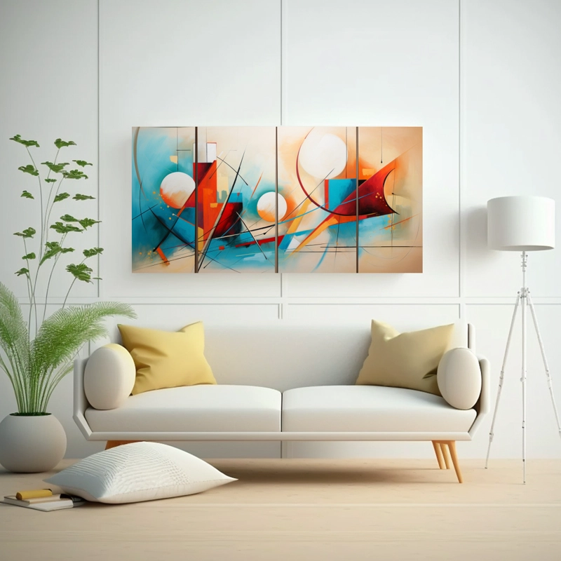 CUADROS ABSTRACTOS PARA HABITACIÓN  ARTE MODERNO PROFUNDIDAD 100X50CM - 2