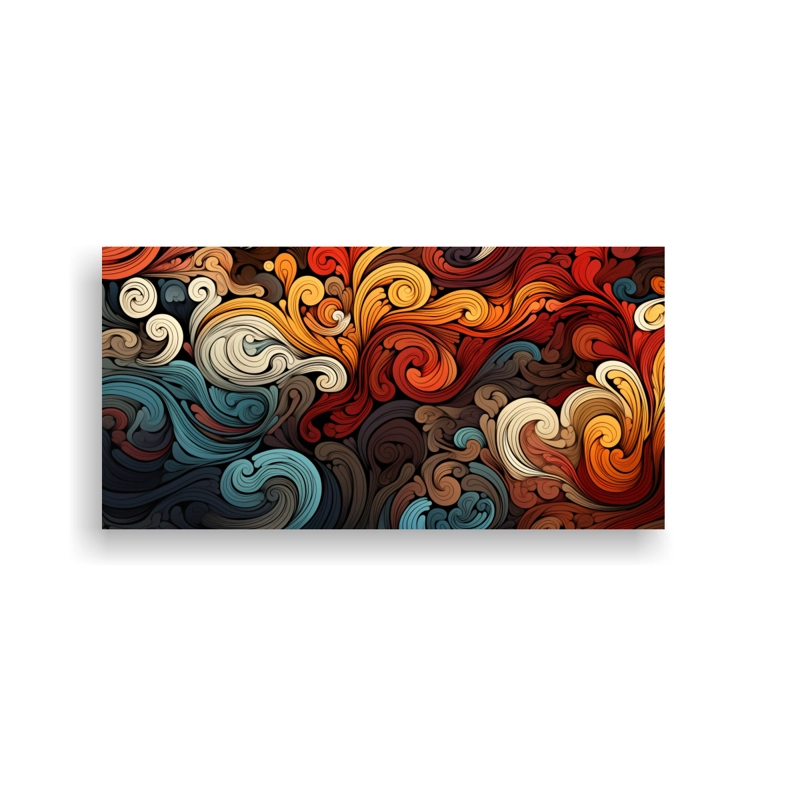 CUADROS MODERNOS DE LIENZO CON PATRONES COMPLEJOS DE ARTE POP ABSTRACTO Y GRÁFICOS DE ALT 40X20CM - 1