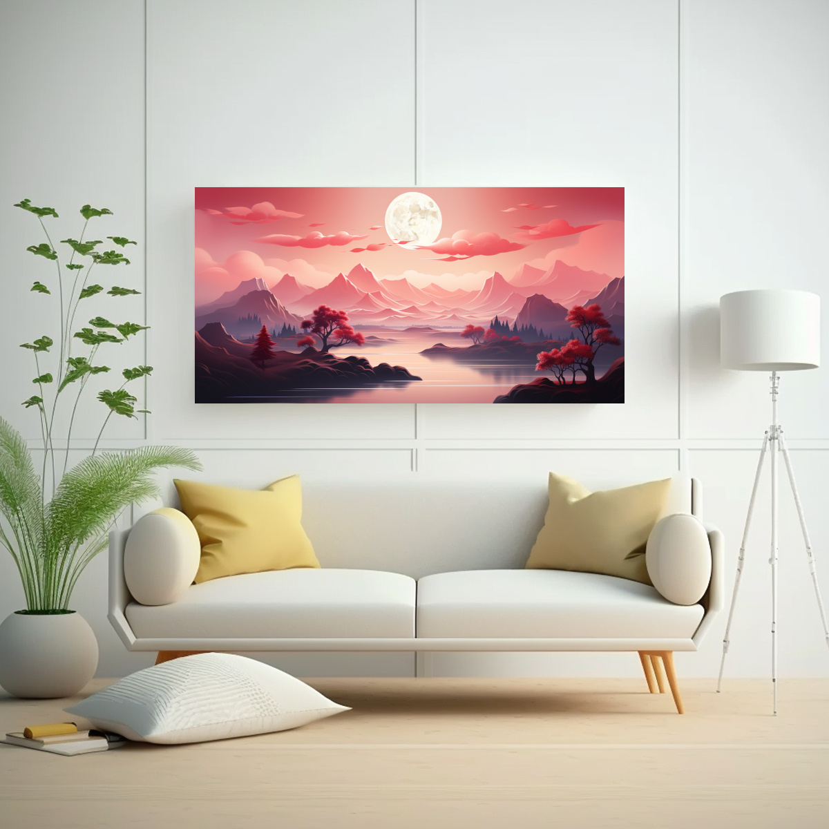 PINTURA DECORATIVA SURREALISTA EN BASTIDOR DE ALTA CALIDAD 140X70CM - 2