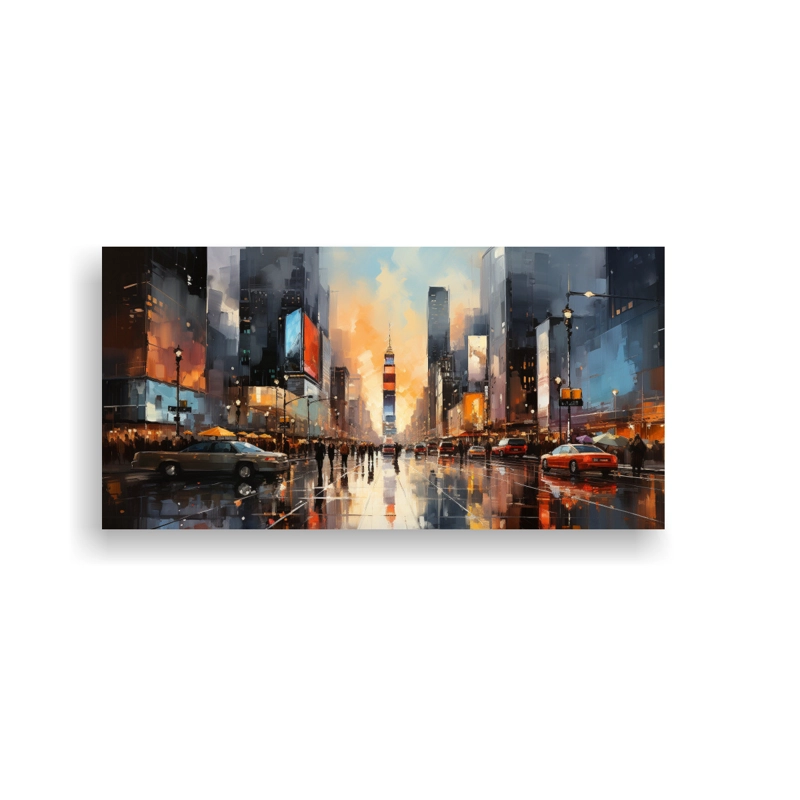 CUADRO URBANO EN VARIAS TONALIDADES PARA DECORACIÓN 160X80CM - 1