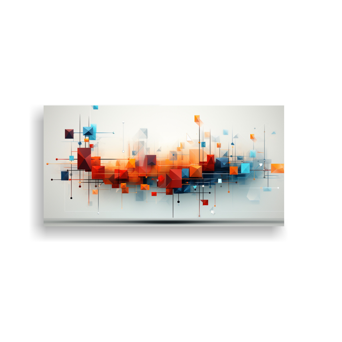 PINTURA DECORATIVA DE CUADRO HORIZONTAL MODERNO ATMJD87953 PARA HABITACIÓN CON FONDO DE T 100X50CM - 1