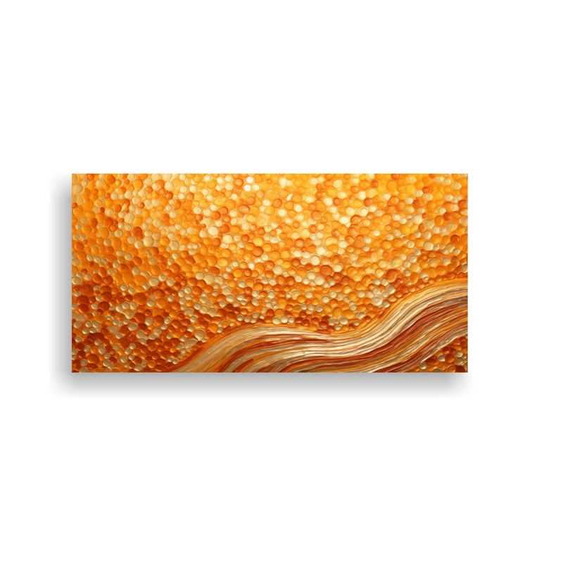 CUADRO DECORATIVO ESTILO PUNTILLISMO LUMINOSO HECHO CON LÍQUIDOS. 80X40CM - 1