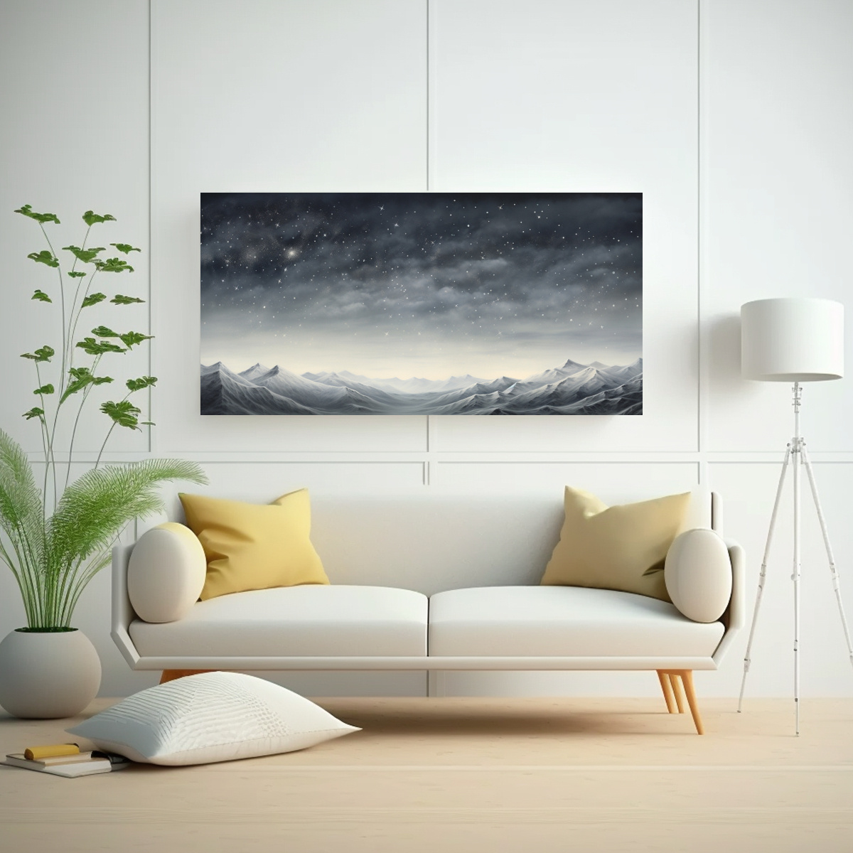ARTE DE PARED LINDA PAISAJE DE MONTAÑA ELEGANTE CON UN ESTILO HERMOSO 40X20CM - 2