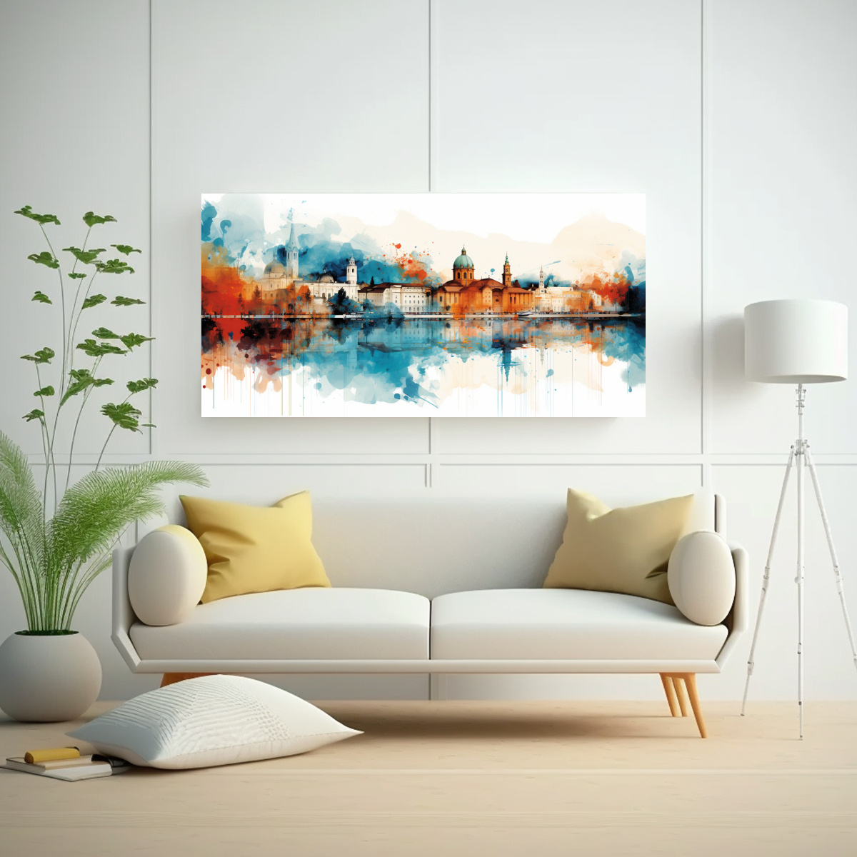 PINTURA DECORATIVA ABSTRACTA DE LA COMPOSICIÓN IMPRESA DEL FANTÁSTICO SALZBURG DE MÚSIC 120X60CM - 2