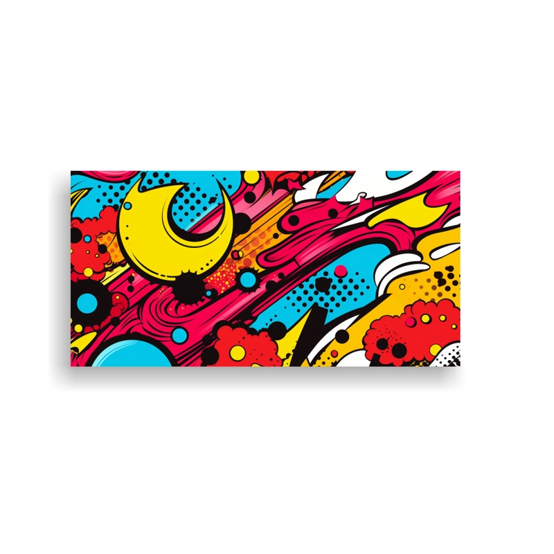 CUADROS DECORATIVOS DE IMPACTO VISUAL CON PATRONES ABSTRACTOS INSPIRADOS EN EL POP ART 160X80CM - 1
