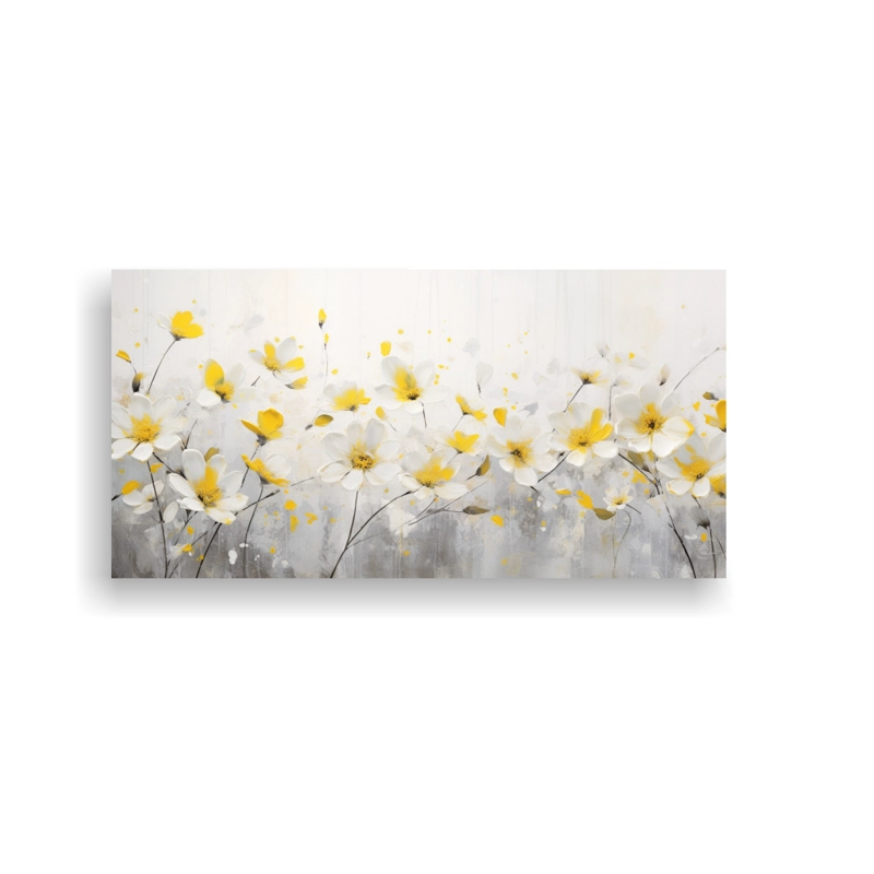 CUADRO MODERNO PODER  PINTURA ACRÍLICA SIN COSTURAS EN BLANCO 120X60CM - 1