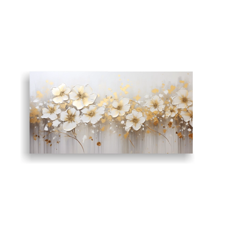 PINTURA ACRÍLICA FANTÁSTICA EN BLANCO Y NEGRO 60X30CM - 1