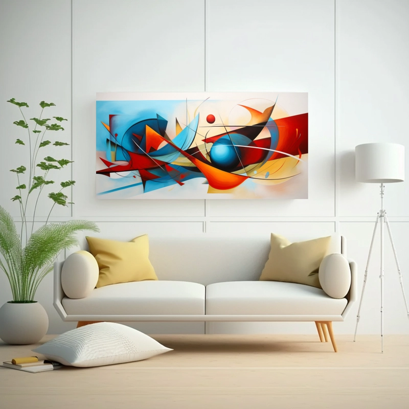 CUADROS DE VELEROS ABSTRACTOS PARA DECORACIÓN DE SALÓN 140X70CM - 2
