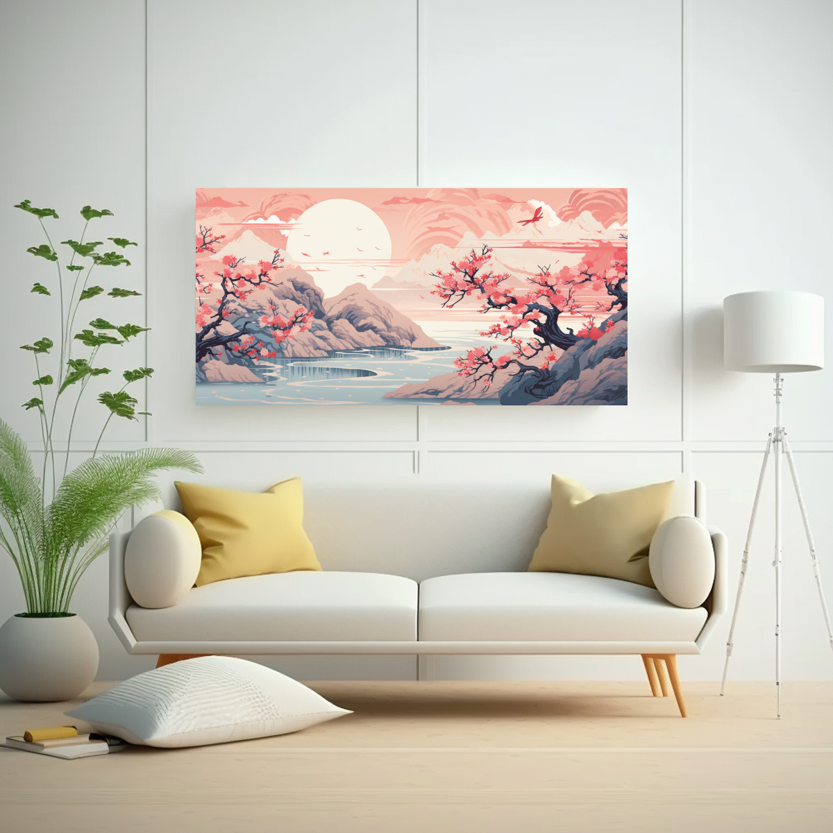 ARTE BASTIDOR MADERA REINTERPRETACIÓN ABSTRACTA UKIYOE JAPONESA PRI 60X30CM - 2