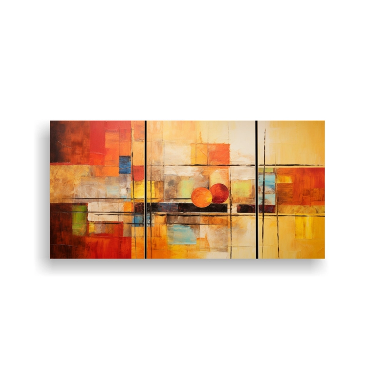 CUADROS ABSTRACTOS PARA LA COCINA  ARTE DE PARED CREATIVA 80X40CM - 1