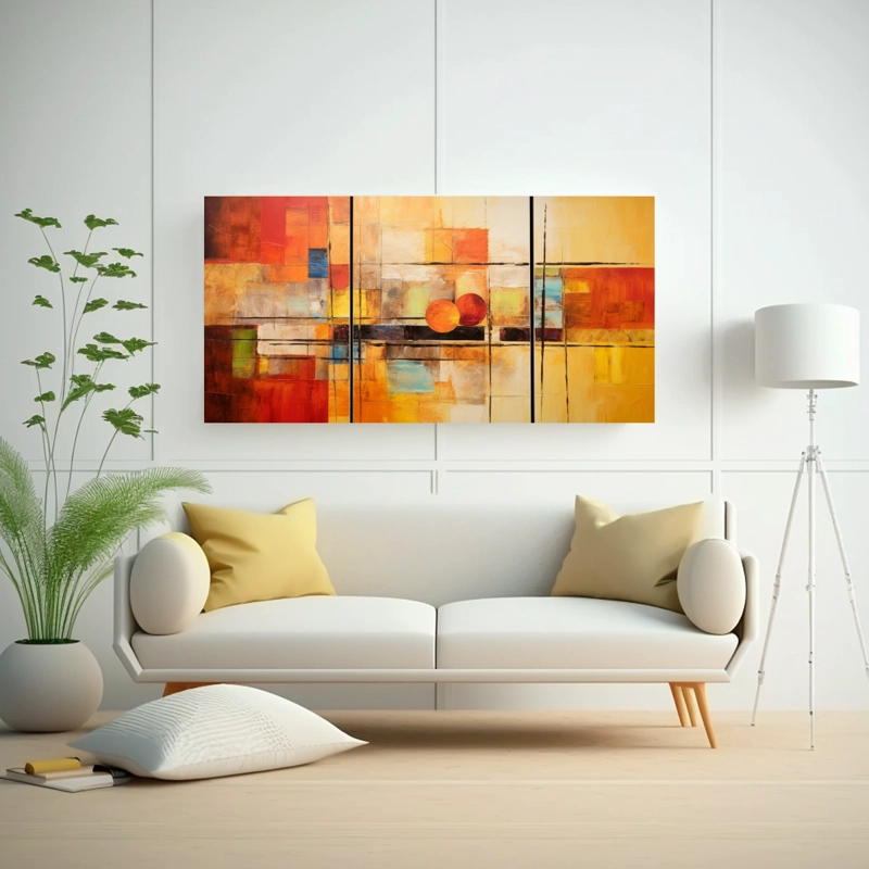 CUADROS ABSTRACTOS PARA LA COCINA  ARTE DE PARED CREATIVA 80X40CM - 2